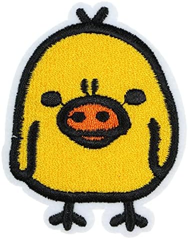JPT - Duck Tiny- Mini amarelo pequeno fofo para crianças Apliques bordados Ferro/costurar em patches Citão