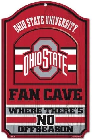 WinCraft NCAA Ohio State Buckeyes Decoração de fãs de fãs de esportes, cor da equipe, 11x17