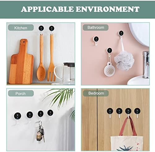 Consciência do autismo ganchos plásticos redondos ganchos adesivos reutilizados ganchos de parede pendurados para banheiro da cozinha 10 pacotes