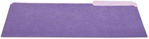 Pastas de arquivo Universal 10525, 1/3 de corte de uma guia superior, legal, violeta/luz violeta, 100/caixa