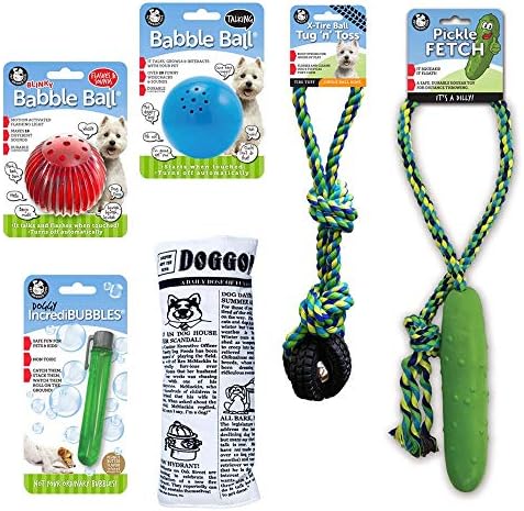 Pet Qwerks Interactive Dog Toys - 6 pacote variedade de variedades - para raças médias