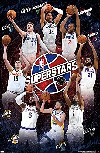Trends International NBA League-Superstars 21 Poster de parede, 22.375 x 34, versão sem moldura, quarto