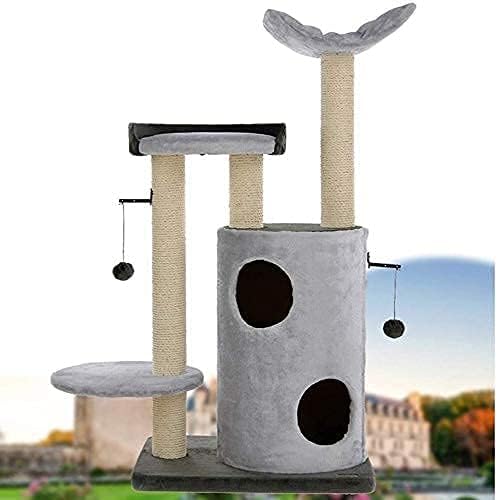 Condomínio de árvore de gatos haieshop arranhando post gato torre gato ninhada integrada madeira gato quadro de gato plataforma de salto de gato 714