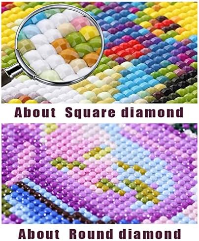 Pintura de diamante grande qualquer kits brancos por números, DIY 5D Diamond Diamond Square Praça