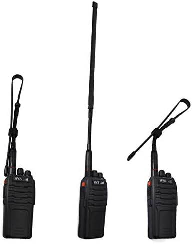 Antena portátil de mão tática dobrável HYS 18,7 polegadas com banda dupla SMA-feminino VHF/UHF