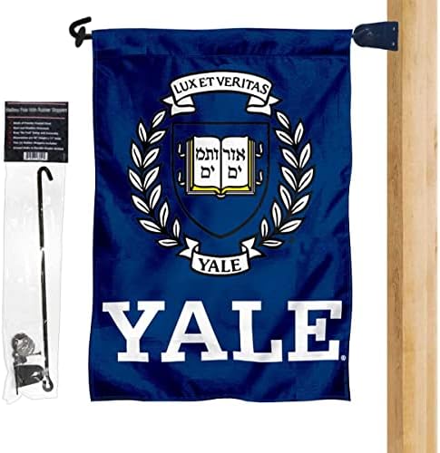 Yale Bulldogs Bandeira Bandeira do Jardim e Caixa de Correio Pós -Montagem do Pólo Montante Conjunto