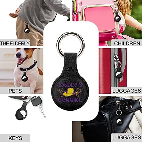 Daddy's Cowgirl Holder for Airtag Key Ring TPU Proteção Caso Caso Locator Tag para Pets de bagagem de carteira