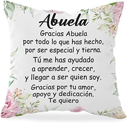 Honlung Gracias Madre Capas de travesseiros espanhóis, citação inspiradora Apreciação da mãe Costos