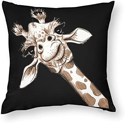Conjunto de girafas de 2 travesseiros de arremesso de travesseiros quadrados travesseiros de almofada