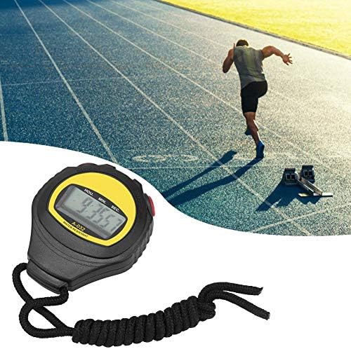 AUNMAS Handheld Digital Fitness Stop Stopwatch Timer de exercício portátil multifuncional para corrida