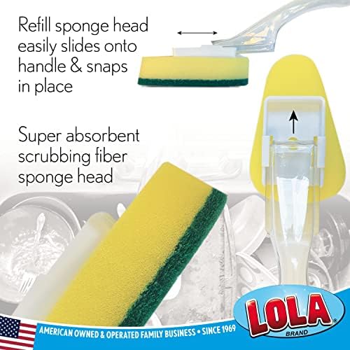 LOLA Products Soop Dispensing Wand Reabilting | Cabeças de esponja super absorventes | Antiaderente,