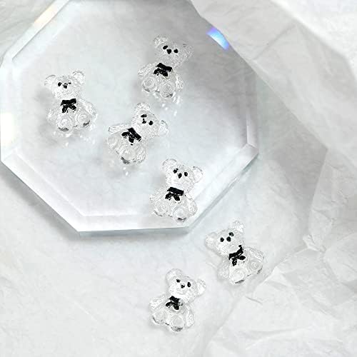 20pcs/lote 3d unhas Art Charms Resina Jelly Bear Diy Nails Decoração acessório de luxo