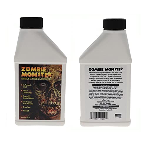 FX Zombie Amônia Líquido Líquido livre 2 pacote + sangue falso para vampiro de Halloween, monstro, maquiagem de