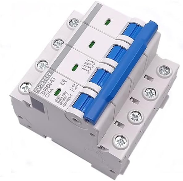 Ahafei 1pcs disjuntor 4 pólo 400V ~ Caixa de distribuição do interruptor de ar doméstico Equipamento