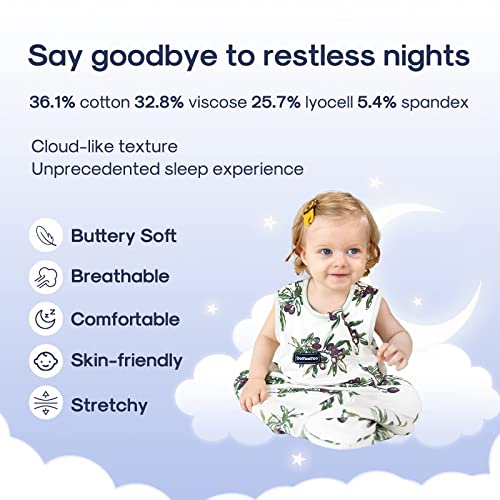 DOMIAMIA BABY SONEÇO SACK Ultra Soft Soft Softler Sagacho de dormir 1.0 Tog por 12-18 meses Baby Tencel Lyocell,
