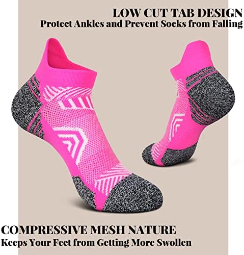 Aimerday Performance Meias de tornozelo para homens e mulheres compressão de baixo corte meias com meias de malha de suporte de tornozelo Meias de conforto