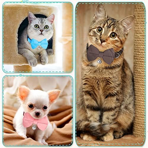 10 peças gatos colarinhos de gravata com colar de gato de colar de gatinho Bell Collare