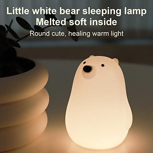 Hsart Silicone Led Night Light for Kids, Lâmpada noturna de Touch Animal com cabo USB, iluminação