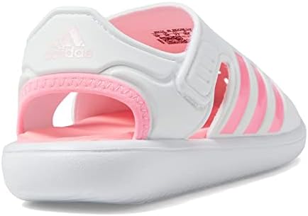sandálias de água adidas para crianças pequenas em branco e rosa