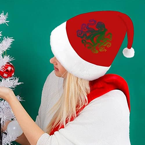 Chapéu de Natal de Octopus colorido Papai Noel Hats Decorações de árvore de Natal Presentes de decoração