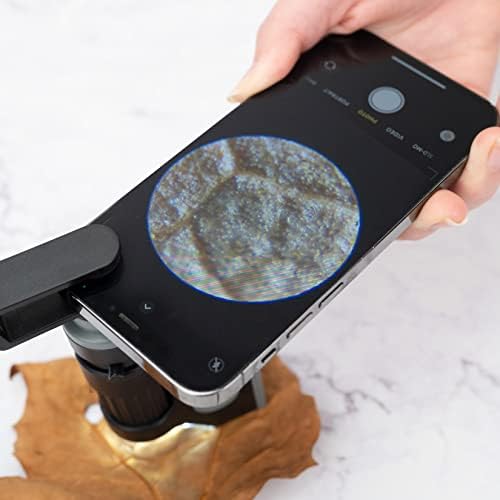 Carson Microbritite Pro 60x-120x Microscópio de bolso iluminado por LED com sistema de lente asférico e clipe de