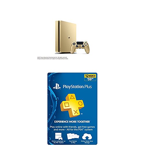 PlayStation 4 Slim 1TB Gold Console + 12 meses PlayStation Plus
