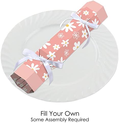 Big Dot Of Happiness Pink Daisy Flowers - sem favores de mesa de festas florais Snap - caixas de cracker