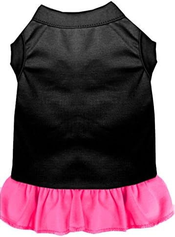 Mirage Pet Products 59-00 MDBKBPK Vestido simples, médio, preto com rosa brilhante