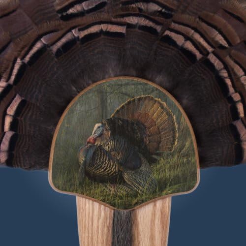 Walnut Hollow Country Turkey Fan Mount & Display Kit, Oak com imagem completa do ventilador