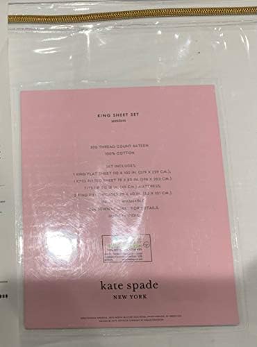Kate Spade Weston Hemstitch Cotton Sateen Set - White - King