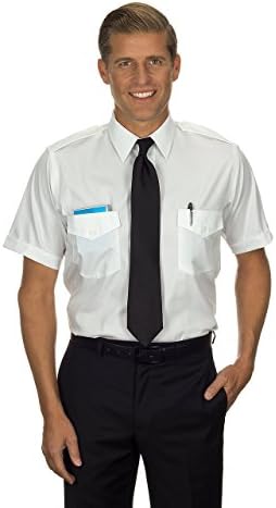 Van Heusen Men's Pilot Dress camisa de manga curta comandante