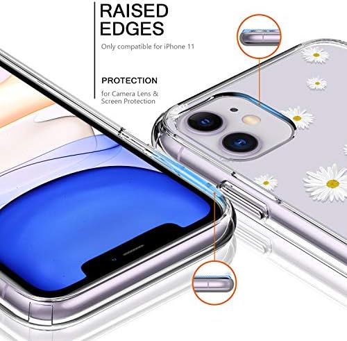 Bicol iPhone 11 Caso limpo com design para meninas mulheres, 12 pés testados, capa de telefone de