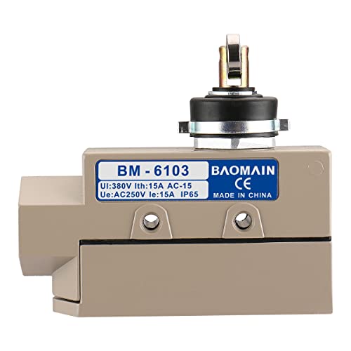 Baomain TZ-6 Limitamento selado interruptor BM-6103 Manger de rolos cruzados SPDT Momentário AC