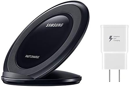 Samsung Qi Certificado Fast Charge Wireless Pad + Stand - suporta carregamento sem fio em smartphones compatíveis com QI - preto