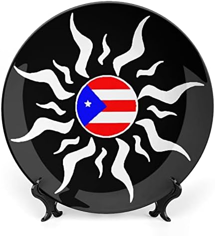 Placas de cerâmica de placa decorativa de osso do sol porto -riquenho