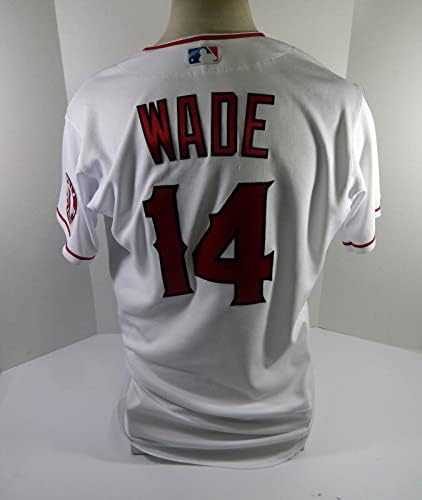 2022 Los Angeles Angels Tyler Wade 14 Jogo emitido White Jersey DP44457 - Jogo usou camisas MLB
