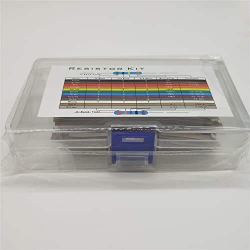 30 Valores 600 PCs Kit de resistor de 10 ohm-1m ohm comumente usado 1% 1/4w Metal Carbon Film Resistores