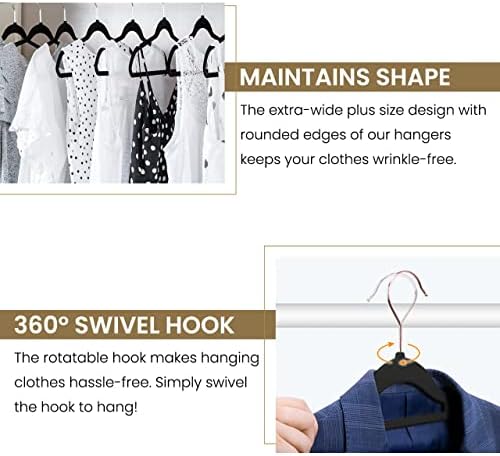 Expressões domésticas cabides de veludo premium - Ultra Thin No Slip Velvet Suit Swivel Sangers -