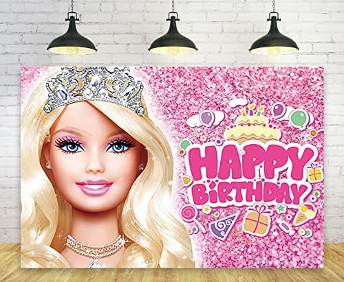 Cenários rosa para a barbie de festas de festa de aniversário suprimentos barbie photo back photo background