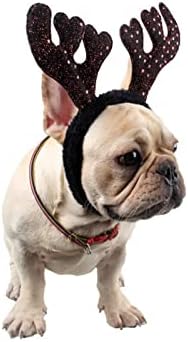 Dog Elk Band Headand Christmas Rena Costume Fack Dress Up Accessories para Festa Temática de Xmas, Ajustável