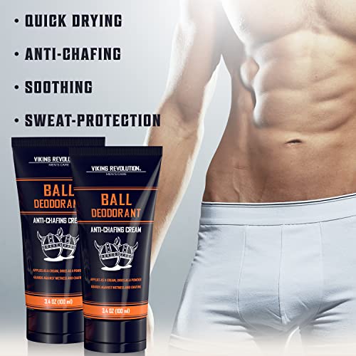 Viking Revolution Balls desodorante para homens com Aloe Vera e Purslane - Deodorante para Men Free Talc -
