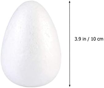 ABOOFAN 10pcs Easter Foam Eggs 10cm Branco em branco poliestireno isopor ovos lisos ornamento de pintura diy