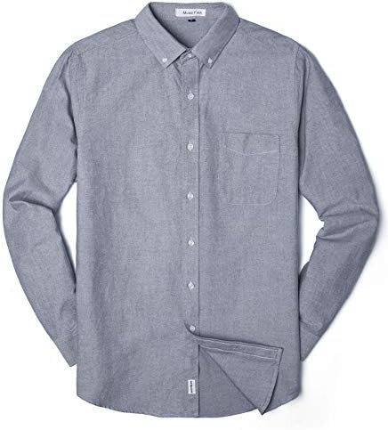 Muse Fath Men's Oxford Dress Camisa Casual Casual Camisa de Manga Longa de Manga Longa