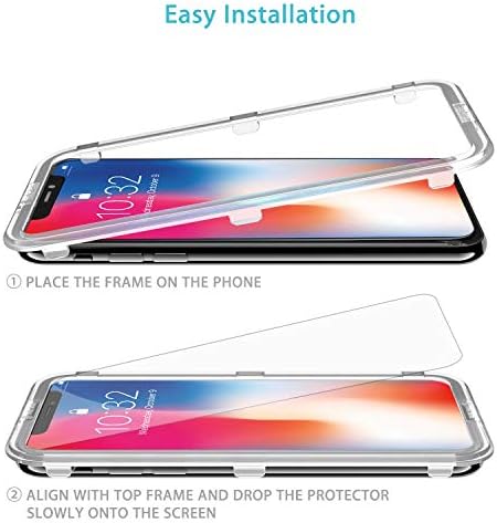 Protetor de tela SyncWire para iPhone 11 Pro/Xs/X 3pack, Vidro temperado 9H HD com ferramenta de