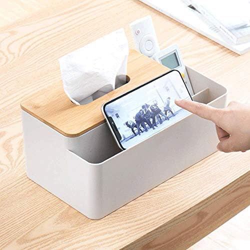 Jydqm Tissue Box Caps Square, Casa da caixa de lenços de papel da moda, capa de caixa de papel multifuncional,