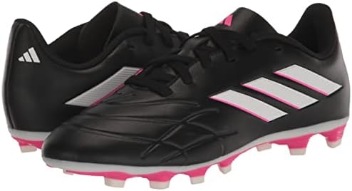 Adidas Copa Pure.4 Sapato de futebol solo flexível, preto/zero metálico/time choque rosa, 11