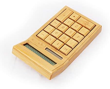 Calculadora de escritório de bambu de yfqhdd 12 dígitos de Natal LCD Escola de Natal Calcule a ferramenta