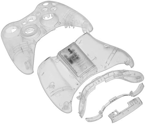 DColor Crystal Shell Compatível com o controlador sem fio Microsoft Xbox 360, Limpo