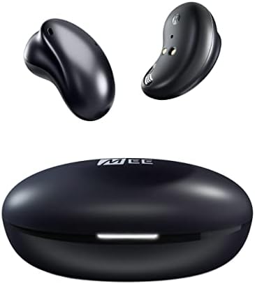 Earbudos sem fio de áudio mee: fones de ouvido Bluetooth de baixo perfil com microfone de fone de