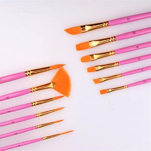 Trexd Art Supplies 12 Aquarela Nylon Brush Gouache Painting Linha Linha de gancho de caneta pintura a óleo de caneta
